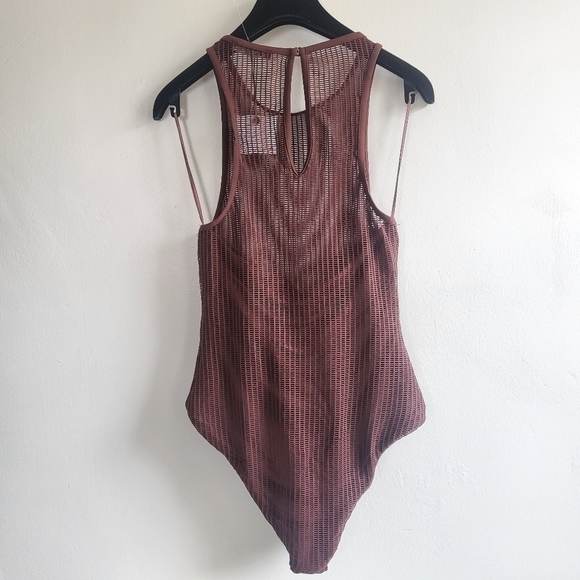 New Zara Mesh Brown One Piece Blogger/Influencer Fave Bodysuit/Swimsuit NWT Sz M - Picture 9 of 14